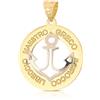 Gioielleria Lucchese Oro Ciondolo Ancora Oro Bianco Giallo 18kt GL102514