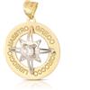 Gioielleria Lucchese Oro Ciondolo Rosa dei Venti Oro Bianco Giallo 18kt GL102518