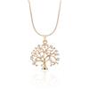pengjin Collana lunga catena di moda Albero celtica della vita con brillante ciondolo di cristallo cz collana collana d'oro fortunato per le donne ragazze (Oro)