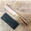 ladymsardegna COLTELLO ARTIGIANALE SARDO 23 CM Lametta lama 10,5cm MANICO corno di muflone