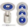 SHDIATOOL Lama diamantata per tagliare il vetro con flangia da 5/8-11, mini disco da intaglio da 40 mm per smerigliatrice angolare su vetro, piastrelle, porcellana, ceramica (confezione da 4)