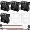 KUOQIY 4 Pezzi 8x1.5V AA Supporto Batteria, KUOQIY 12V Portabatteria con Clip Batteria Tipo I & Tipo T, AA Battery Holder, con Custodia Batteria in Plastica