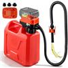 VeftBltrem Pompa di trasferimento carburante con sensore auto-stop, pompa benzina elettrica ricaricabile, pompa gasolio portatile, 3 adattatori, pompa multiuso per benzina gasolio olio, Arancione