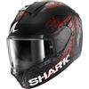 Shark, Casco Moto Integrale RIDILL 2 SPEED-VIB Black Anthracite Red KAR, L