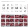 BOOMBOOST Assortimento di O-ring HNBR Gomma Rosso R134a R12 Kit O-ring Sistema di condizionamento Automobile Condizionatore d'aria