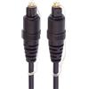 PremiumCord Cavo Audio Ottico Toslink - 2 m, Toslink Maschio a Maschio, Cavo Digitale Stereo HiFi Sounbar TV, HQ Audio, Placcato Oro, Colore Nero