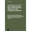 Entscheidungen der Verfassungsgerichte der Länder (LVerfGE), (Copertina rigida)