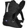 Chicco EasyFit Marsupio Neonati Ergonomico per Bebè e Bambini dalla Nascita a 9 kg, Porta Bebè Semplice e Intuitivo da Indossare, Fronte Mamma e Fronte Strada, Supporto per Testa e Collo, Nero