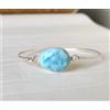 Valentine's Giorno Larimar Gemma 925 Argento Sterling Fatto a Mano Bracciale S-3
