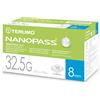 TERUMO ITALIA Srl Nanopass Ago Per Penna Da Insulina 32,5G 8 mm 100 Pezzi
