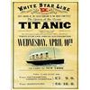 Tin Sign Targa decorativa da parete in alluminio, stile vintage, ispirata al film Titanic del 1912, con nave Atlantica bianca e stella bianca