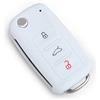 Happyit Silicone Chiavi Della Macchina Copertina Astuccio per Volkswagen VW Polo passat B5 Golf (Bianco)