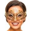 IYOU Maschera Mascherata Dorata per Donna Maschere Ballo Maschera Veneziana strass