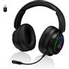 The G-Lab - Korp Iridium - Cuffie Gaming Wireless 2.4GHz & Bluetooth, Audio Stereo 50mm, Microfono Removibile, Autonomia 45H, RGB - Cuffie Bluetooth Gaming PC, PS5, PS4, Xbox, Switch, Android, iOS