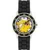 Pokémon Pokemon POK9048 - Orologio analogico al quarzo, unisex, per bambini, con cinturino in silicone, Nero, Bracciale