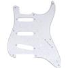 Musiclily Pro 8 Fori Battipenna ST Chitarra SSS Pickguard per Chitarra Elettrica 2008-2019 China Squier Classic Vibe SQ CV 50s Reissue Vintage Strat Style, 4 strati White Pearl