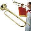 Generico Tromba Tromba - Placcato Oro 47x11 Cm | A Ţromba Da Cavalleria B, Strumento Musicale In Retrò, Ťromba Standard Per Banda Scolastica, Orchestra Di Cavalleria, Banda Musicale