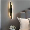 Riserva Applique da Parete Interno 16W 1800LM, 3000K Bianca Calda, Nero | Moderno Lungo Lampada da Parete LED in Acrilico per Soggiorno, Camera da Letto, Scala