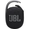 JBL CLIP 4 Speaker Bluetooth Portatile, Cassa Altoparlante Wireless con Moschettone Integrato, Design Compatto, Resistente ad Acqua e Polvere IPX67, fino a 10 h di Autonomia, USB, Nero
