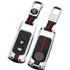 Happyit Custodie per Chiavi Auto in Lega di Zinco per Honda PCX 150 X-ADV SH125 Scoopy SH300 Forza Super Cub 125 300 (2 Pulsanti Argento)