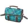 GLEN APPIN Harris Tweed Bervie Mini borsa a tracolla regolabile e rimovibile (145 Teal & Blue Check)