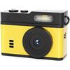 ASHATA Portachiavi con fotocamera, 1080p, mini fotocamera da 12 MP, con display HD da 0,96 pollici, luce di riempimento a LED, registrazione video HD 1080p, filtri multipli per fotografia (nero giallo
