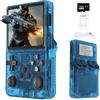 AIUOUS R36S Console di Gioco portatile retrò, 21000+ giochi HD, mini console video retrò, schermo IPS da 3,5 pollici, console di gioco arcade portatile, regalo per adulti (blu)