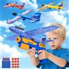 TEGOVE Aereo Polistirolo per Bambini 3-10 Anni con Pistola Catapulta e Aliante - Aeroplano Giocattolo Sicuro da Esterno, Gioco Interattivo Regalo Bambini 6 Anni