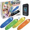 Teacher's Choice Sistema di buzzer portatile wireless per 4 giocatori, visualizza il primo buzzin, ideale per giochi a rischio di pericolo, feudi familiari, curiosità e cicalini, console con 4