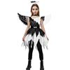 Spooktacular Creations Costume per bambini Angelo contorto, vestito da ragazza, semi-diavolo, set per feste di Halloween (Small (5-7 yrs))