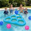 AEYAKA Gioco Tris Gonfiabile da Piscina, Grande Gioco Galleggiante con 6 Pedine, Gioco d'Acqua per Bambini e Adulti, Festa Estiva Outdoor (Triangolo Blu e Verde)