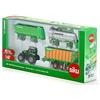 Siku 1848, Trattore DEUTZ-FAHR con rimorchio Joskin, 1:87, Metallo/Plastica, Verde, 5 Pezzi, Con sistema di sostituzione pezzi