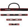 Einhell Accessories Einhell set livelle professionali, 3 pz (40/60 / 100 cm, 3 bolle, base magnetica, precisione +/- 0,5 mm, profilo in alluminio, tappi in gomma, borsa per il trasporto)