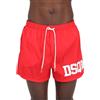 DSQUARED2 Shorts Mare Rossi da Uomo con Stampa Logo Laterale 50