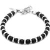 Giovanni Raspini / Uomo / bracciale Tango / argento e grafite - 11369