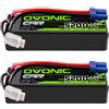OVONIC Batteria Lipo da 3 s, 11,1 V, 5200 mAh, 120 C, con spina EC5, per auto RC