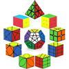 ROXENDA Speed Cube Set, [10 Pack] 2X2 3X3 2X3 Axis Skewb Ivy Windmill Fisher Dod