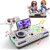 Dysaim CONSOLE DJ PER BAMBINI 3-12 ANNI MIXER CONTROLLER STRUMENTI MUSICALI GIOCO EDUCA