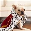 Lovelyshop Pet Mantello di pelliccia per cani di serie Lux, per Carnevale Festa di Compleanno Halloween re regina principe Cosplay M Rosso