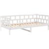 vidaXL Letto da giorno in pino massiccio bianco 90x190 cm
