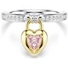 Swarovski Anello con motivo Idyllia, Taglio misto, Cuore, Mix di finiture