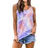 YTao Tank Tops for Women,Women's Summer Tie-Dye Sleeveless Crew-Neck T-S (Vinyl)