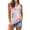 YTao Tank Tops for Women,Women's Summer Tie-Dye Sleeveless Crew-Neck T-S (Vinyl)