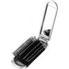 YPYMOD Spazzola per Capelli da Viaggio con Mini Specchio, Pieghevoli Spazzola Pettine per Massaggi Strumenti compatti per Lo Styling dei Capelli per Palestra, Viaggi, Borsa, Nuoto(Argento)