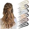 Aucuu 6 Forcine per Capelli, Forcine per Capelli Francesi da Donna, per Acconciature Updos, Chignon e Twist