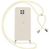 Oelrstfe Cover per Xiaomi Redmi Note 9 Pro/9 Pro Max/9S 4G con Cordino,Custodia Silicone Morbido Sottile con Motivo Cuore e Collana Laccio Tracolla,Antiurto Antigraffio Corda Regolabile Case,Bianco