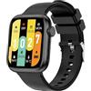 zaisia Smartwatch Uomo Donna, 1,85'' Orologio Fitness con Sonno Cardiofrequenzimetro, Smart Watch con Funzione di Notifica dei Messaggi e Chiamata, IP68 Impermeabile Tracker Fitness per Android iOS