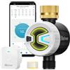 Shrivee Computer di irrigazione WiFi con ingresso acqua in ottone, controllo app tramite WiFi 2,4 GHz e Bluetooth, ritardo delle precipitazioni, computer di irrigazione manuale/automatico, E0102B+009