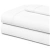 EasyCosy Set Lenzuola Singolo 90x200 Microfibra Spazzolata Bianco
