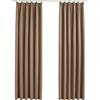 vidaXL 2X Tende Oscuranti con Ganci Classici Eleganti Moderne Tendaggi per la Casa Rivestimento Finestre Privacy in Metallo 140x175cm Grigio Talpa